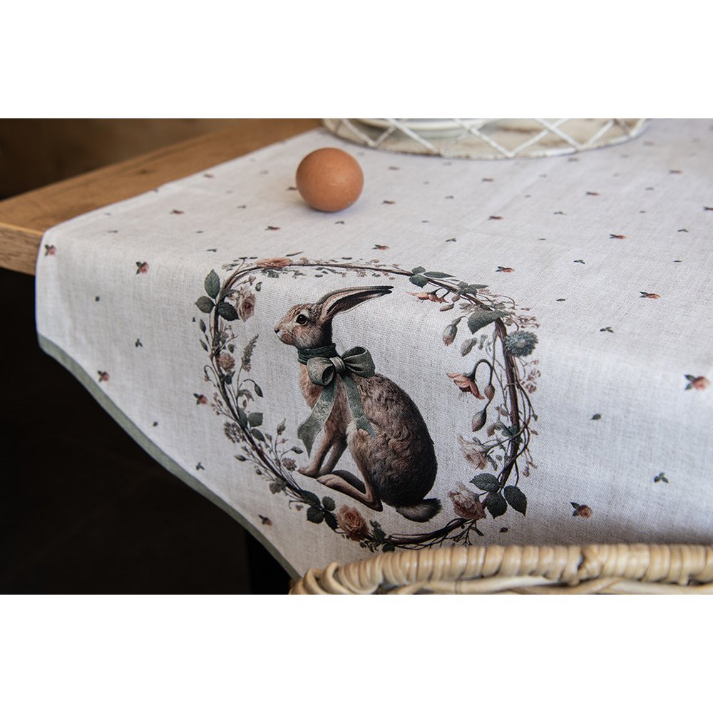 Tafelkleed 100x100 cm Beige Katoen