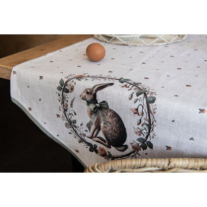 Tafelkleed 100x100 cm Beige Katoen