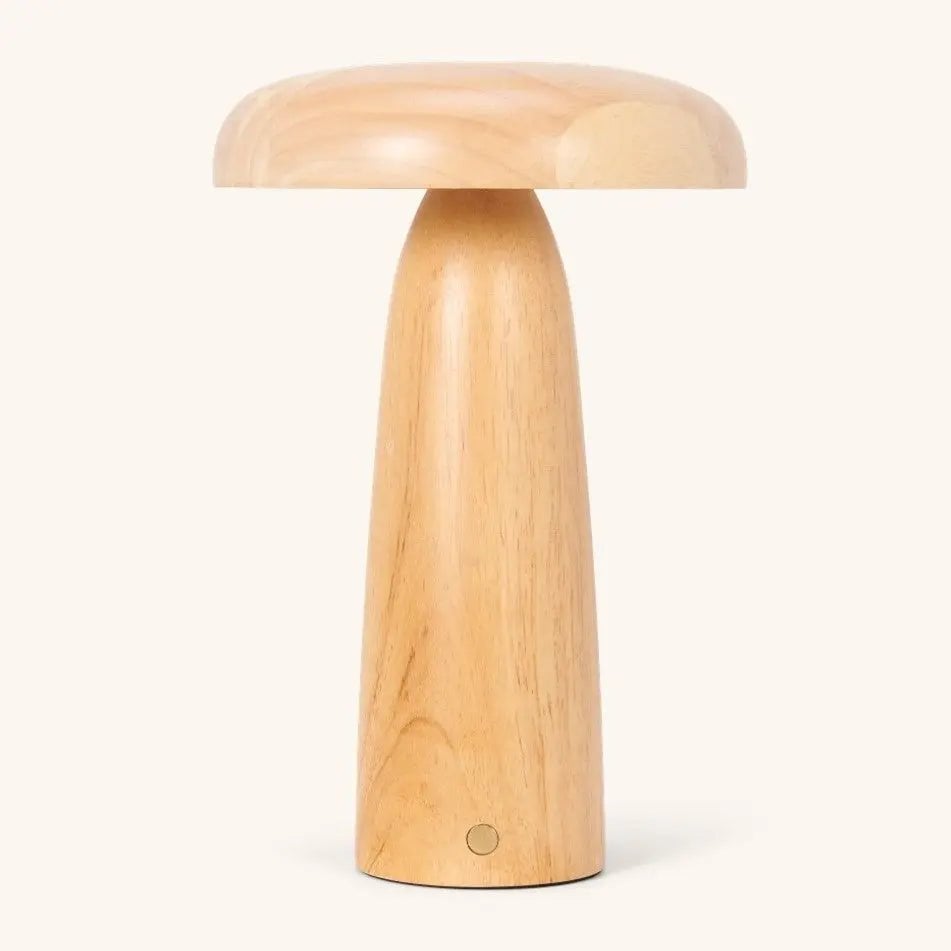 Tafellamp hout 17x26 cm oplaadbaar dimbaar