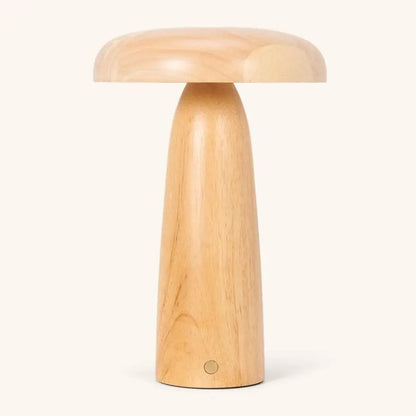 Tafellamp hout 17x26 cm oplaadbaar dimbaar