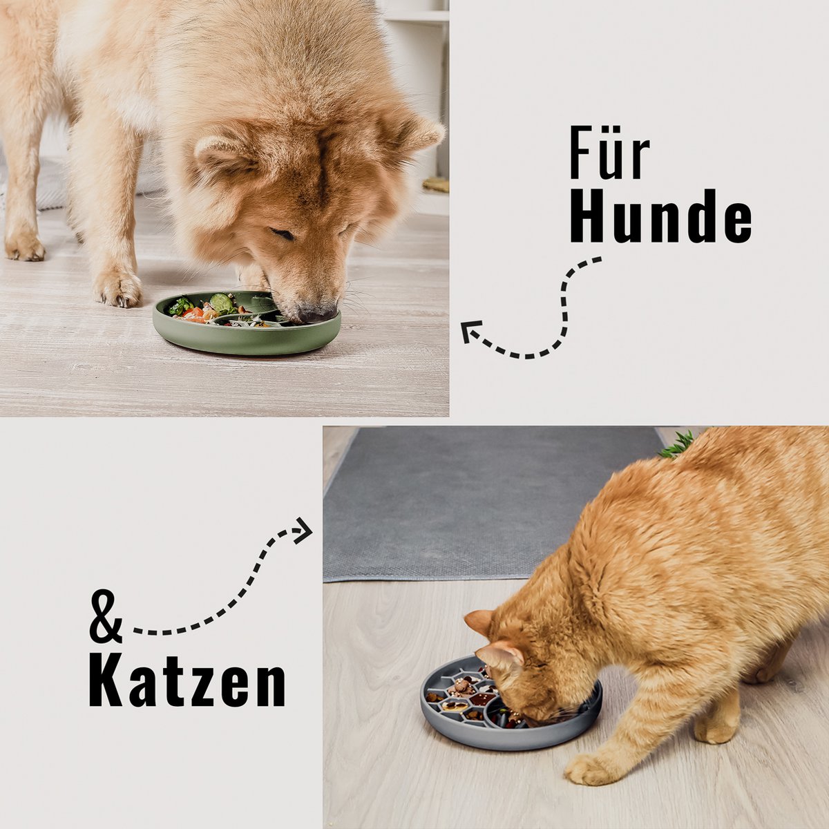 ne&no® Anti-Slopping Feeding Bowl for Dogs and Cats