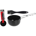 BBQ Saucepan - With Basting Brush - Black