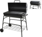 Houtskoolbarbecue cilinder Ø39x77 cm mat zwart