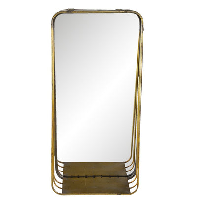 Mirror 24x49 cm Copper-colored Metal Large Mirror