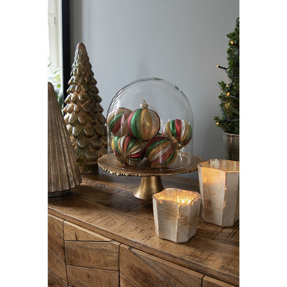 Christmas Decoration Christmas Tree 32 cm Gold-Colored Glass Christmas Tree