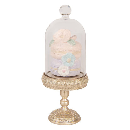 Decoratiebeeld Macarons 7x17 cm goudkunststof