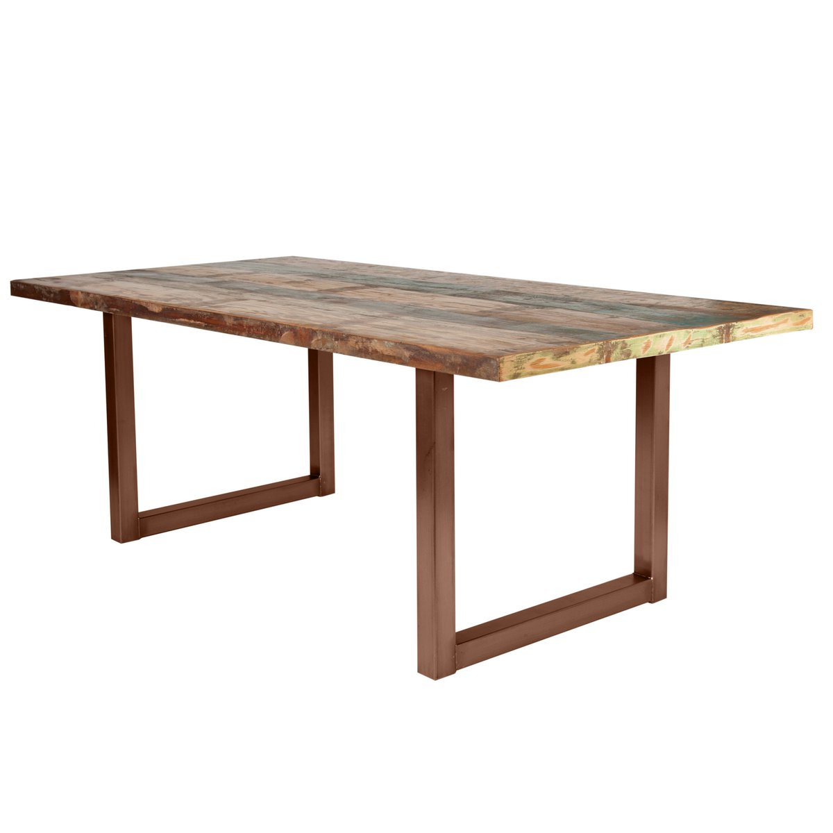 Table 160x85 cm, colorful reclaimed wood