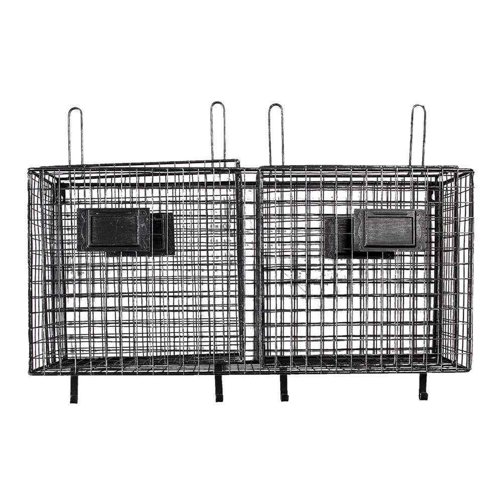 Wandrek 56x12x65 cm metaal zwart