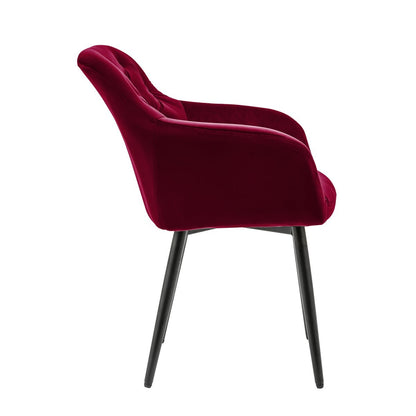Armchair red velvet