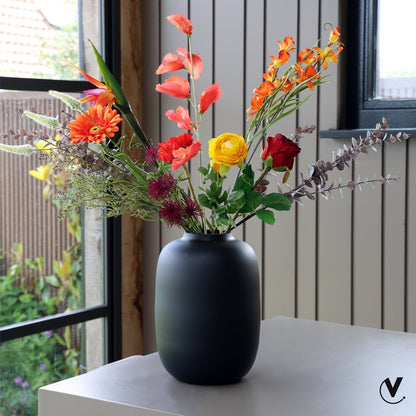 Vaas Artic M black Ø25 x H35 cm glas zwart
