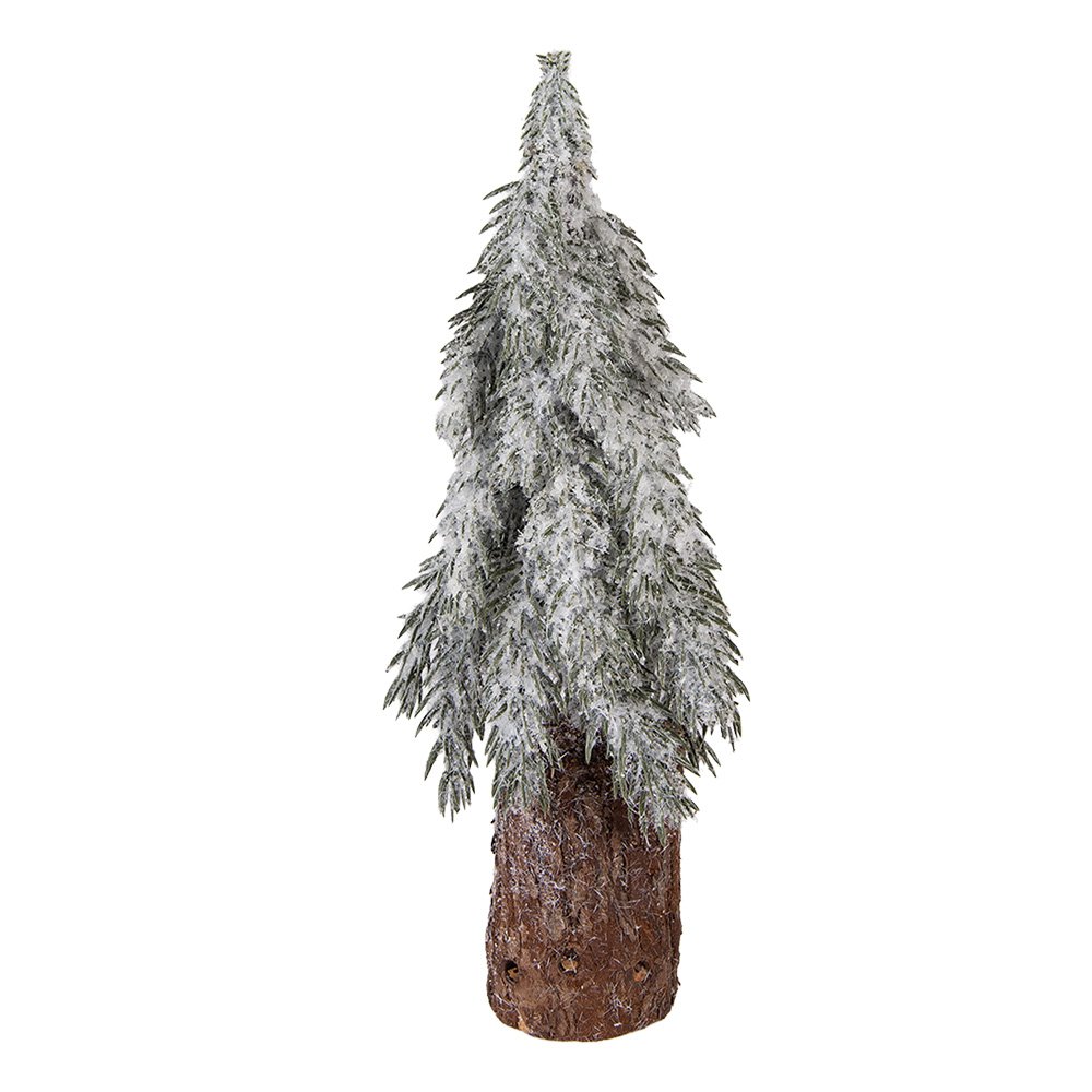 Mini kunstkerstboom Ø 12x32 cm groen hout