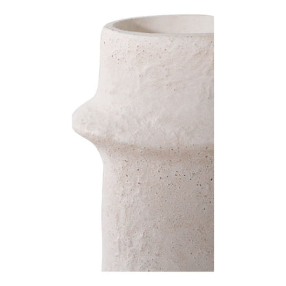 Kandelaar set 2 stuks wit keramiek cement
