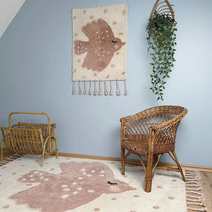 Vloerkleed kinderkamer 100x150 cm katoen vogelpatroon