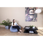 Poef grijs fluweel 75x75x110 cm