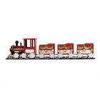 Decoratie beeld trein 58x12x14 cm rood metaal