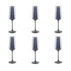Champagne fluiten 6 stuks zwart