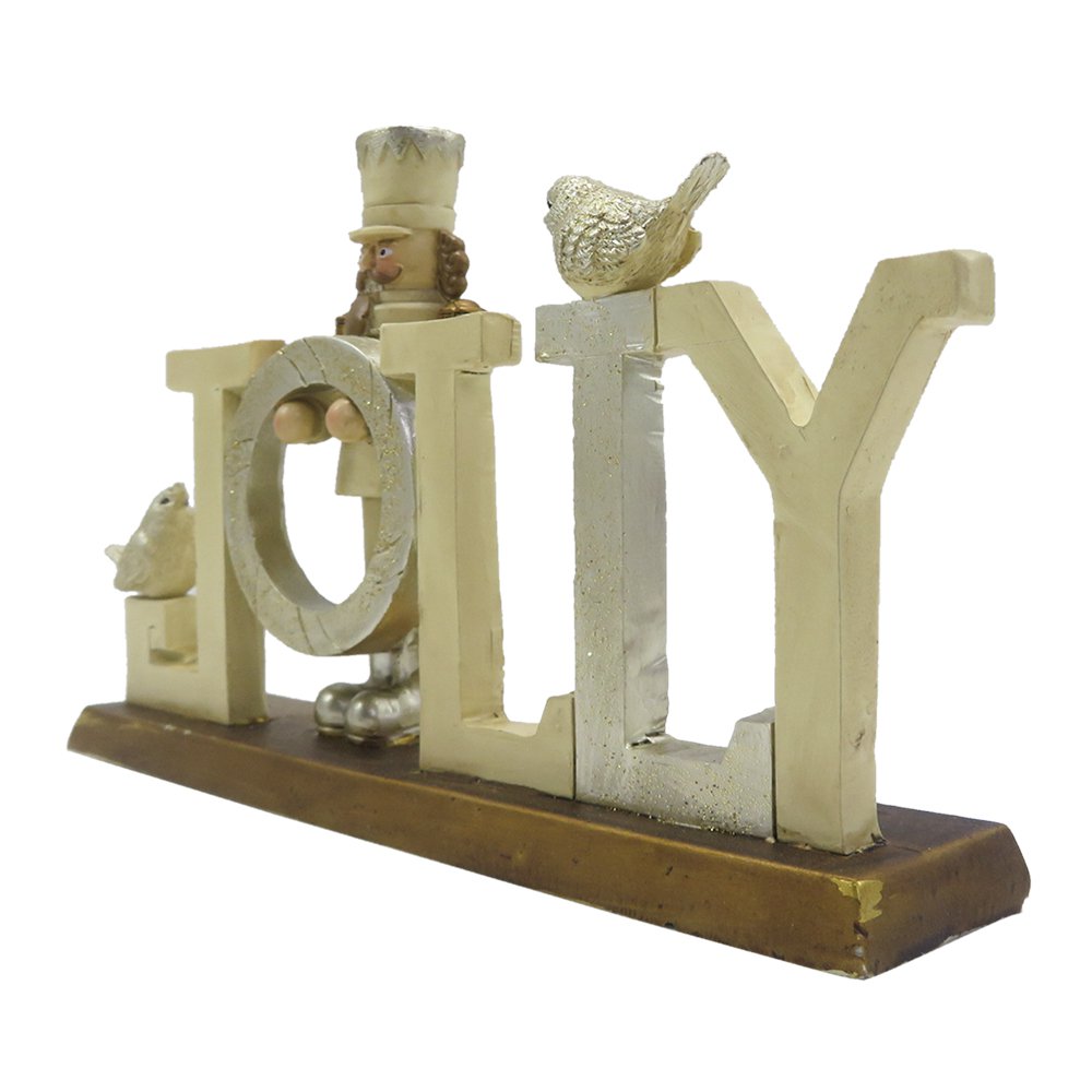 Nutcracker Figurine 18 cm Beige Plastic Christmas Decoration
