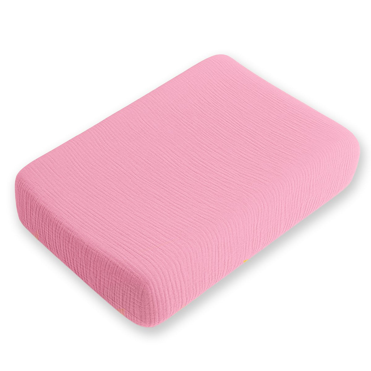 Aankleedkussenhoes biologisch katoen roze