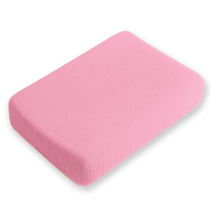 Aankleedkussenhoes biologisch katoen roze