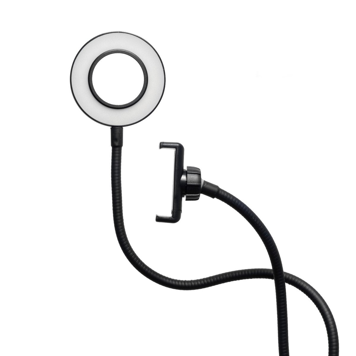 LED ringlamp met smartphonehouder 15x8x19 cm