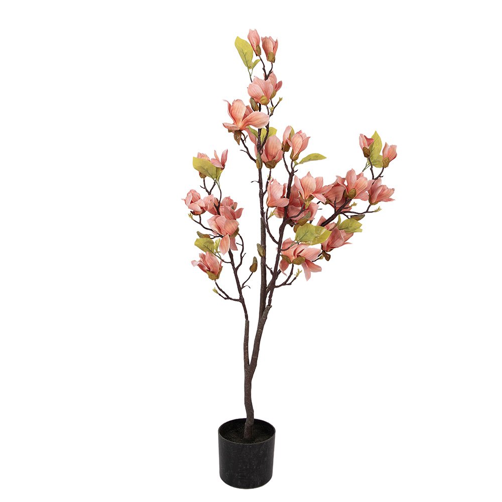 Kunstplant Magnolia 20x15x120 cm Oranje Kunststof