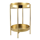 Gold Service 32x32x50 Cm With Two Spacious Drawers Accent