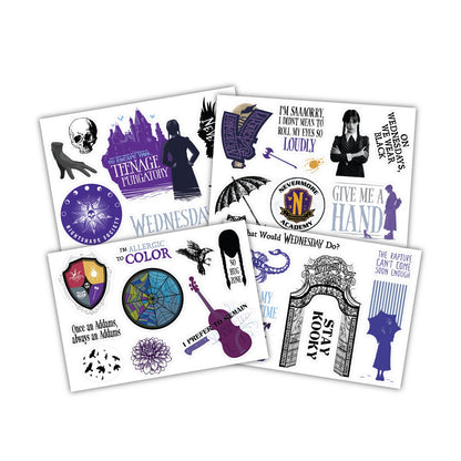 Tech-stickerset Woensdag Addams Family