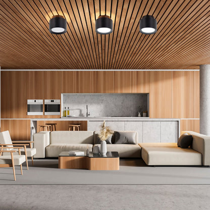 LED spot 14 cm zwart kunststof