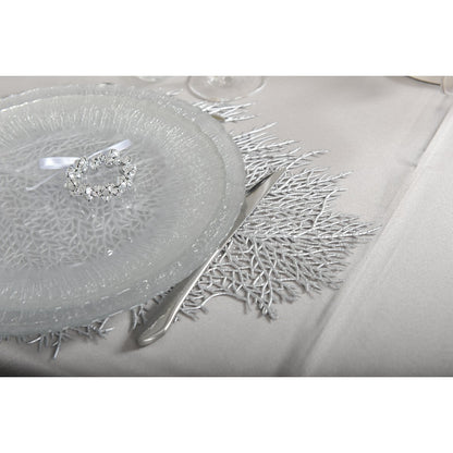 Silver leaf plate below