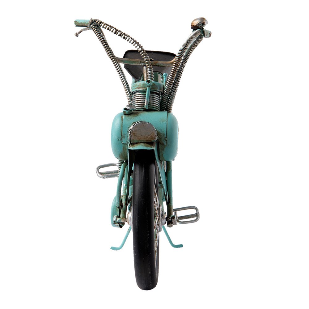 Miniatuur motor decoratie 27x9x17 cm blauw ijzer