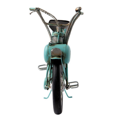 Miniatuur motor decoratie 27x9x17 cm blauw ijzer