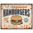 Tekstbord 25x20 cm beige ijzer hamburger