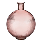 Vaas lichtroze gerecycled glas H42 cm