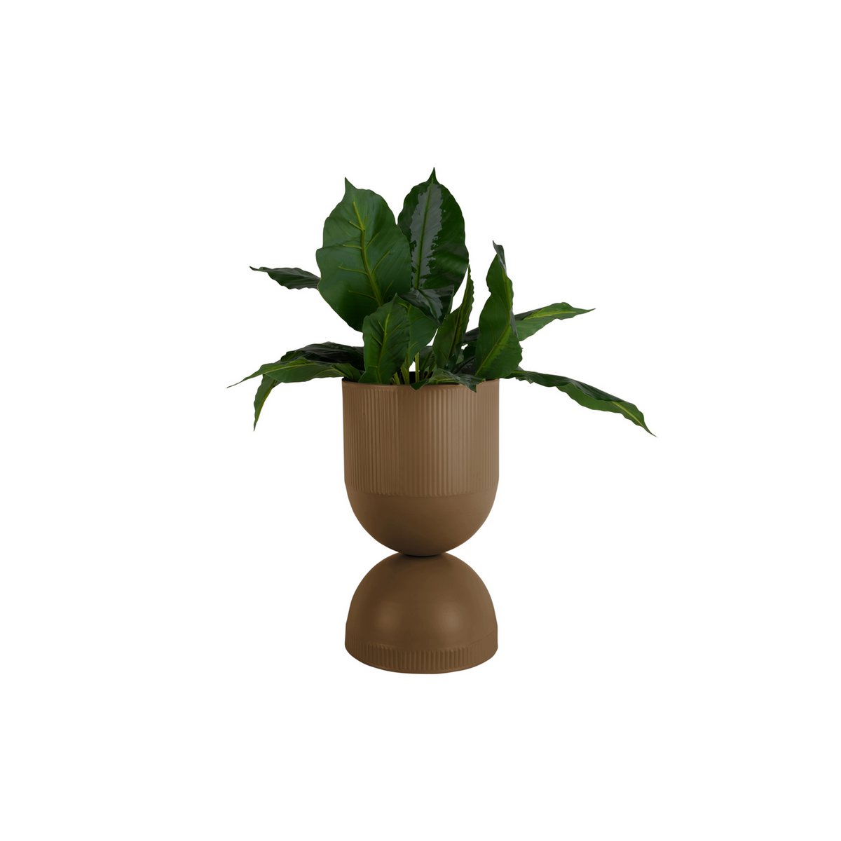 Plantenpot 26x45 cm metaal bruin
