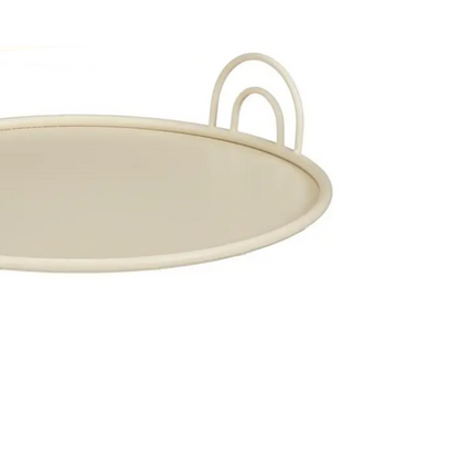 Dienblad set ijzer off-white 3 stuks Ø30-42 cm