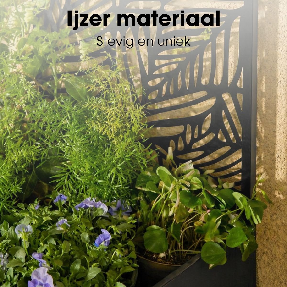 Plantenstandaard 118 cm ijzer zwart