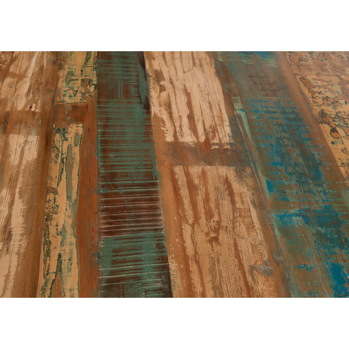 Table 160x85 cm, colorful reclaimed wood