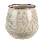 Bloempot Ø14 cm keramiek groen beige