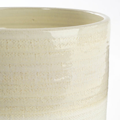 Bloempot aardewerk 22 cm crème