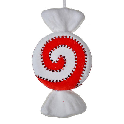 Kersthanger snoepvorm 33x18x4 cm rood wit
