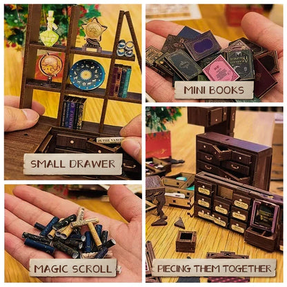 Booknook miniatuur bouwpakket The Magic Pharmacist 18x11x23cm
