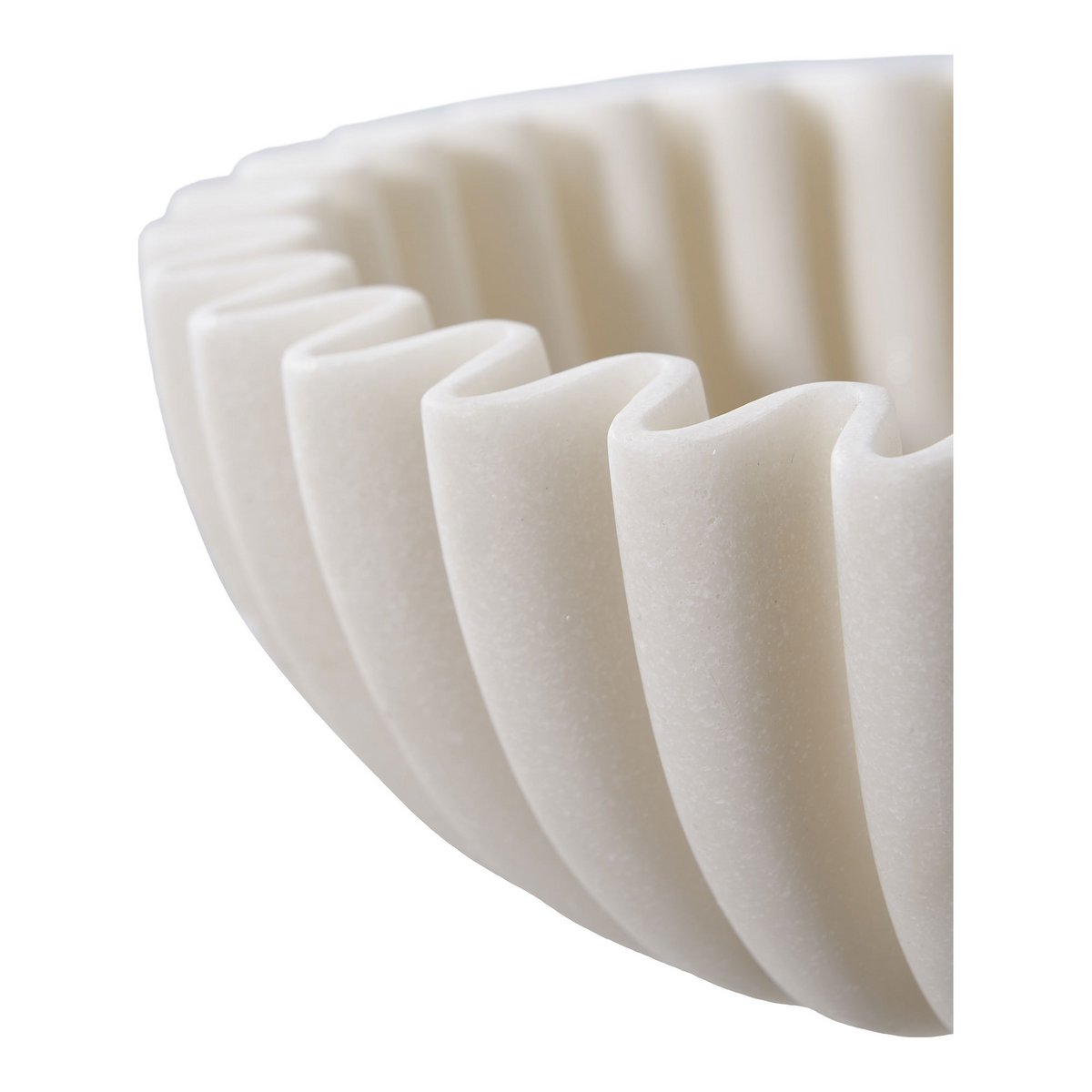 Kom 20 cm keramiek polyresin beige wit