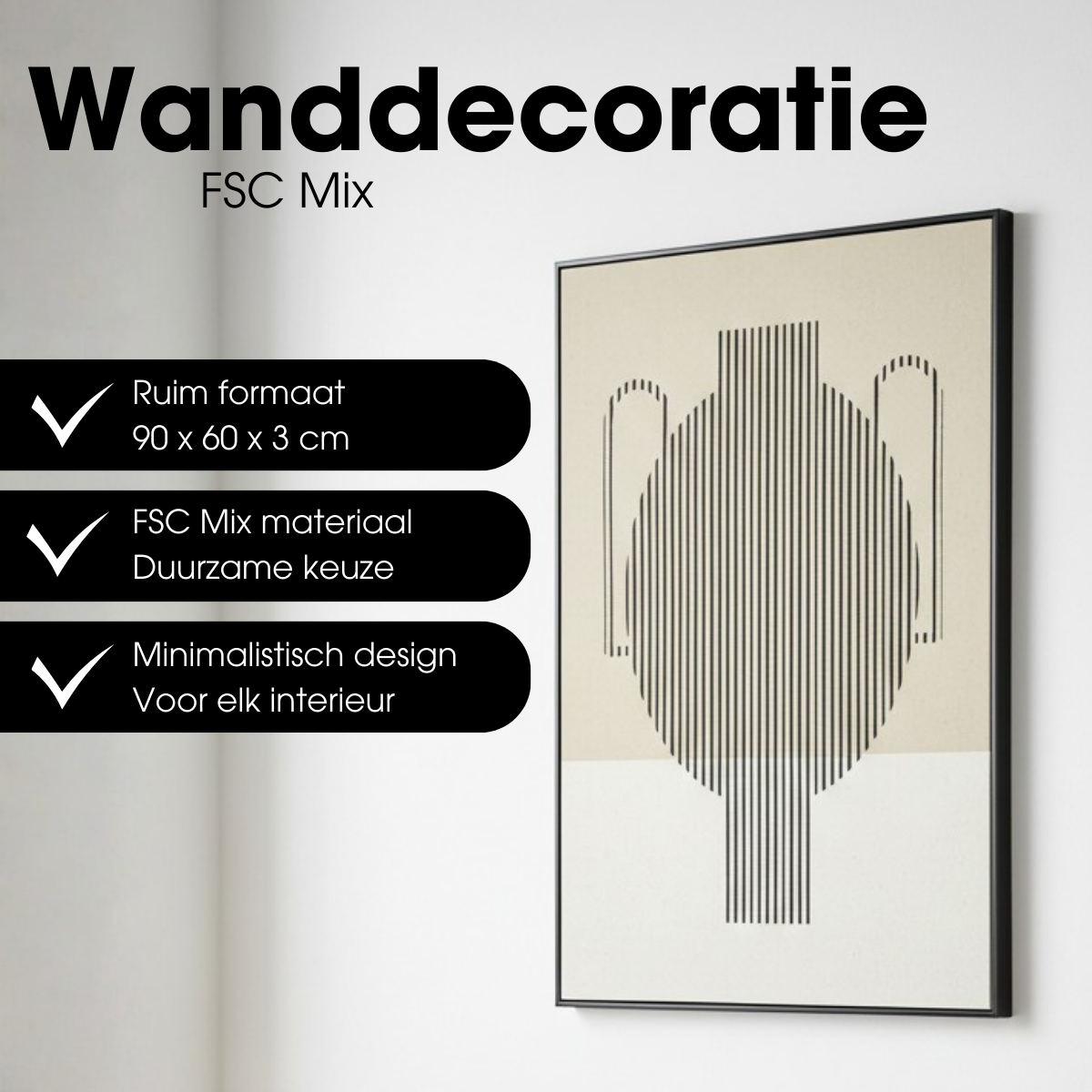 Wanddecoratie  Zwart