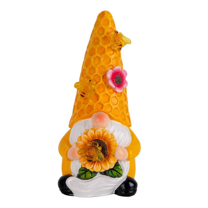 2-piece decorative solar light "Abby", made of plastic with integrated LEDs, twilight sensor, 17 cm high