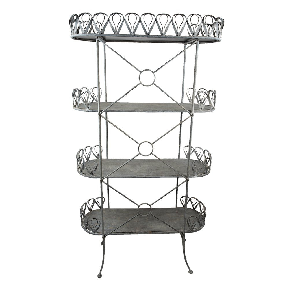 Opbergrek 91x36x168 cm ijzer grijs
