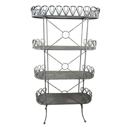 Opbergrek 91x36x168 cm ijzer grijs