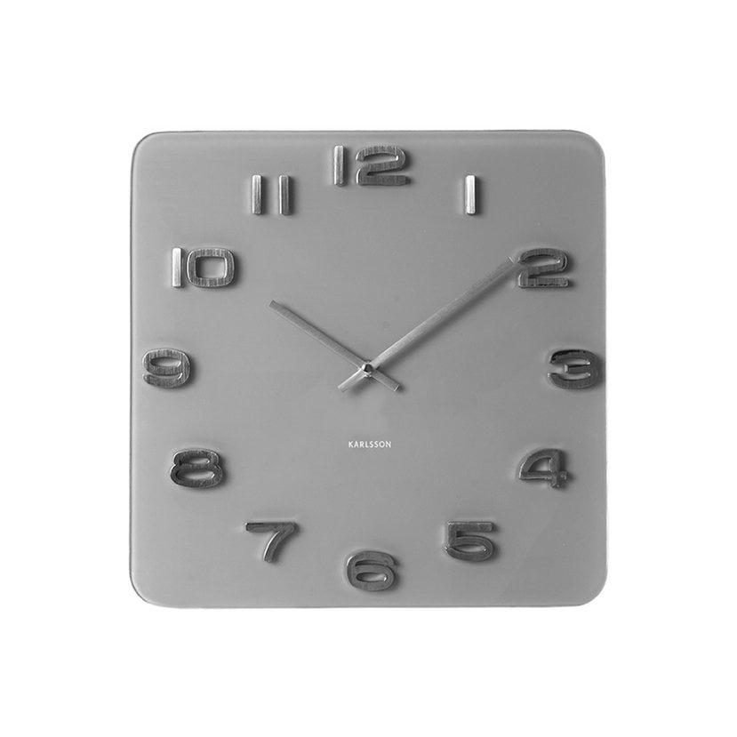 Wandklok vierkant retro