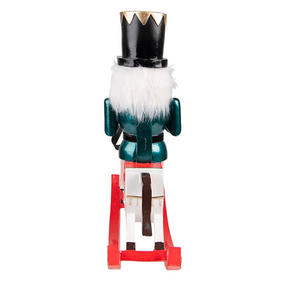 Nutcracker Figurine 29 cm White Green Plastic Christmas Decoration