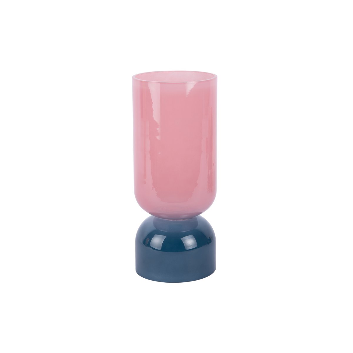 Vaas glas roze 29x12 cm