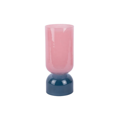 Vaas glas roze 29x12 cm